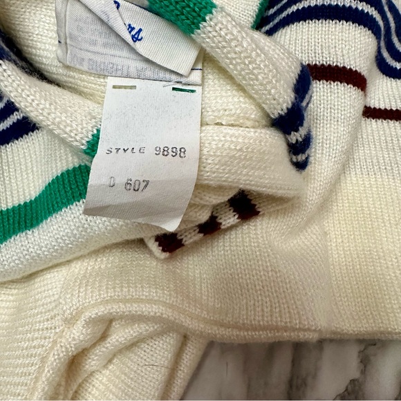 Vintage 1960 1970 Sears Acrylic Sweater Tunic Mini Dress Boat Neck Flair Sleeve - Picture 5 of 10